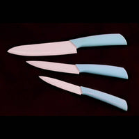 Keramikmesser Set Zirkonoxid – Blauer Griff, 3-teilig
