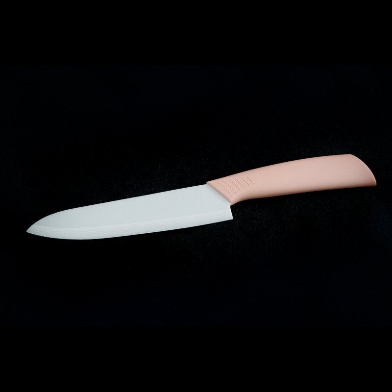 Keramik-Kochmesser 27 cm Zirkonoxid, ergonomischer pinker Griff