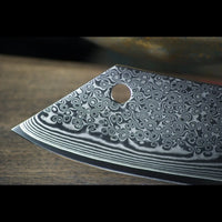 SKeld® Damast Butchermesser Fleischmesser - V2 Black Serie mit VG10 Kernstahl & 67 Lagen Damast