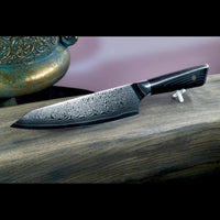 SKeld® Damast Kiritsukemesser - V2 Black Serie – Profi-Küchenmesser mit schwarzem G10-Griff