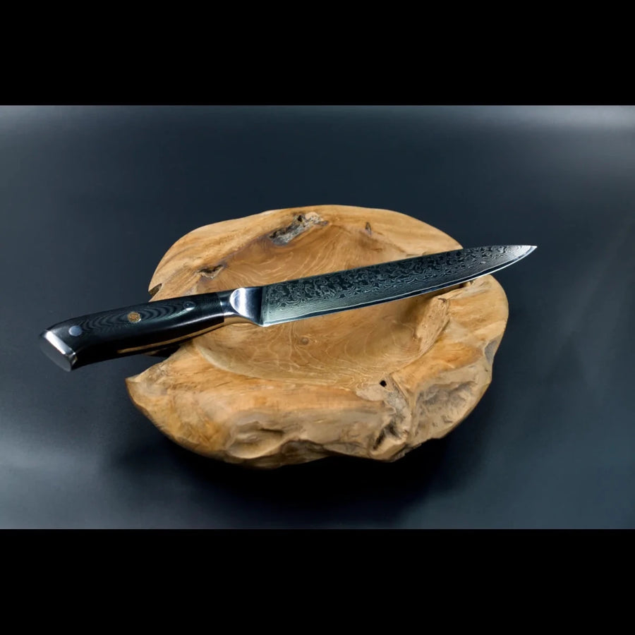 Skeld® Damast Tranchiermesser Black Serie – hochwertiges Tranchiermesser für präzises Schneiden